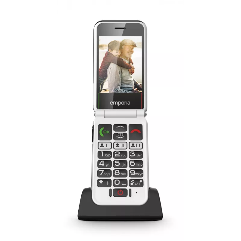 Emporia SIMPLICITYglam.4G 7,11 cm (2,8 colio) 106 g Juodas senjorų telefonas