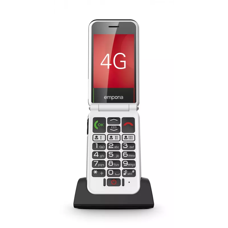 Emporia SIMPLICITYglam.4G 7,11 cm (2,8 colio) 106 g Juodas senjorų telefonas