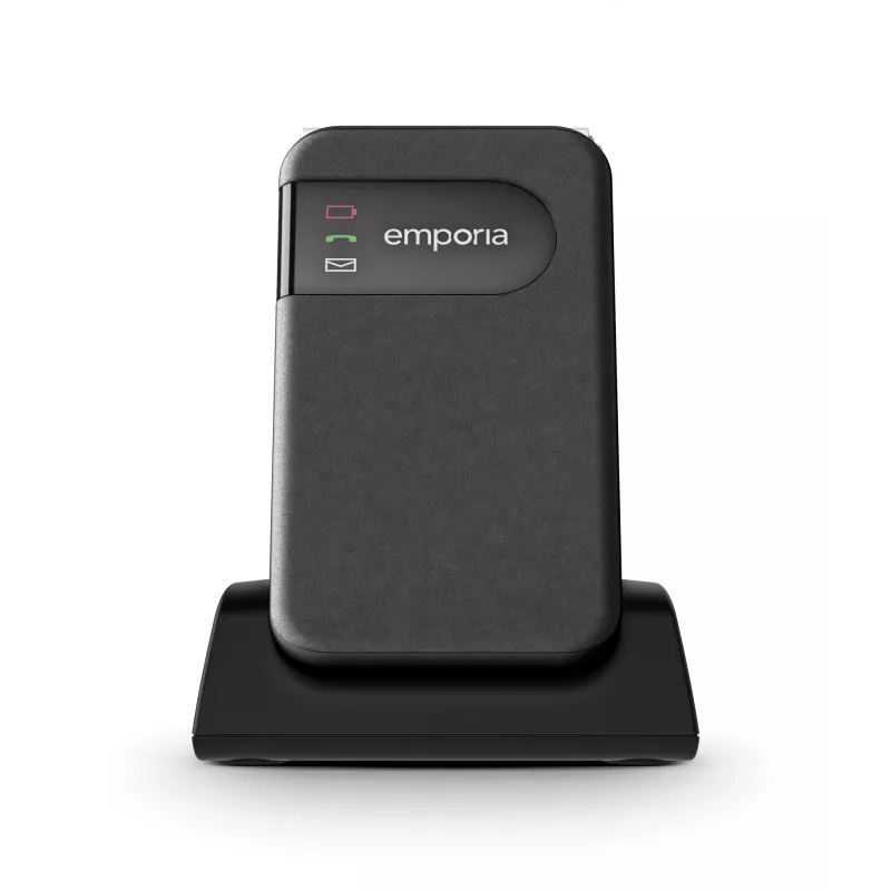 Emporia SIMPLICITYglam.4G 7,11 cm (2,8 colio) 106 g Juodas senjorų telefonas