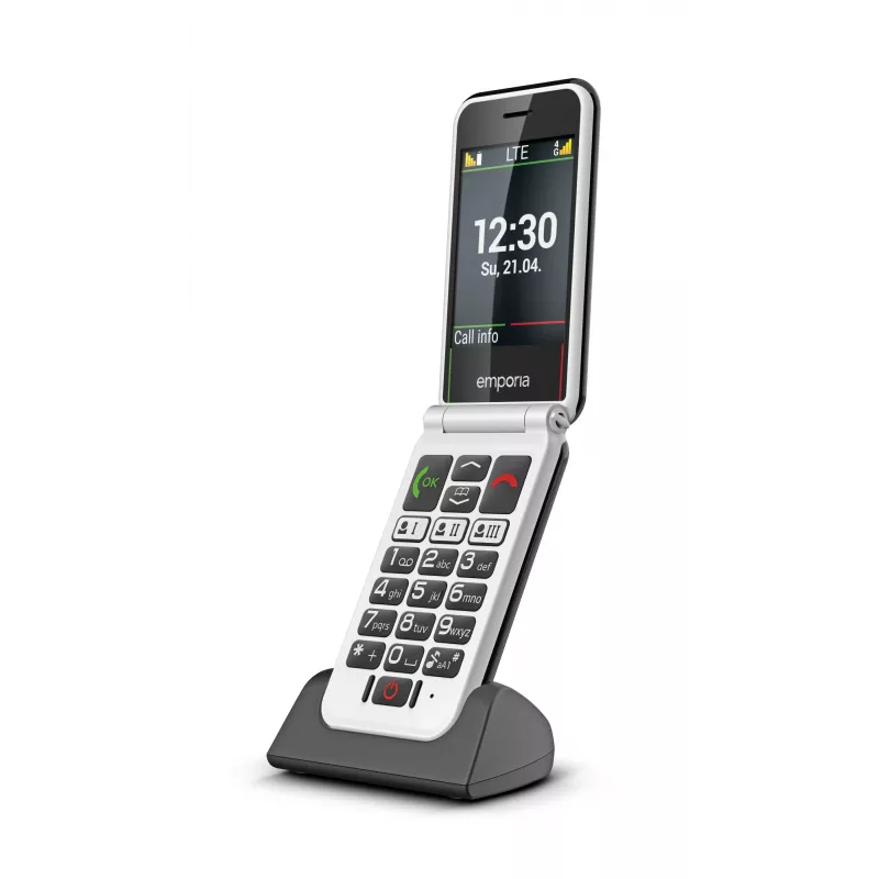 Emporia SIMPLICITYglam.4G 7,11 cm (2,8 colio) 106 g Juodas senjorų telefonas
