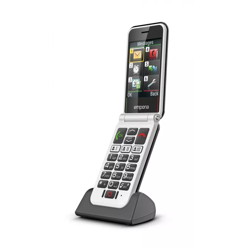 Emporia SIMPLICITYglam.4G 7,11 cm (2,8 colio) 106 g Juodas senjorų telefonas