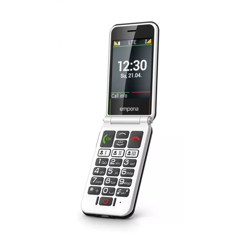Emporia SIMPLICITYglam.4G 7,11 cm (2,8 colio) 106 g Juodas senjorų telefonas