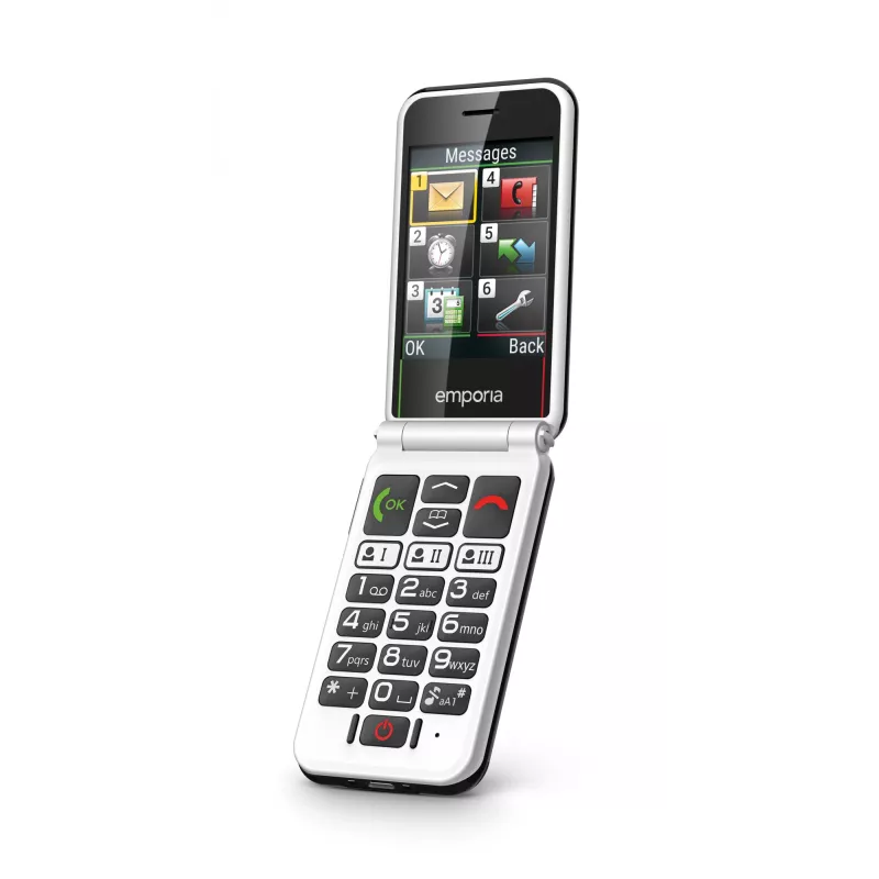Emporia SIMPLICITYglam.4G 7,11 cm (2,8 colio) 106 g Juodas senjorų telefonas