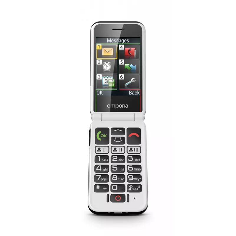 Emporia SIMPLICITYglam.4G 7,11 cm (2,8 colio) 106 g Juodas senjorų telefonas