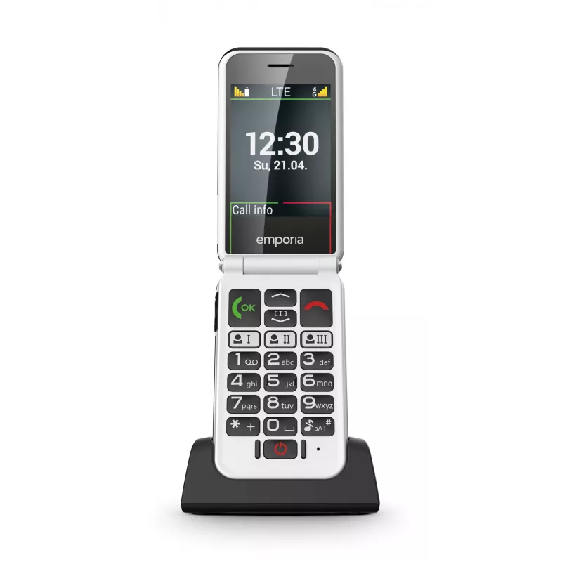 Emporia SIMPLICITYglam.4G 7,11 cm (2,8 colio) 106 g Juodas senjorų telefonas