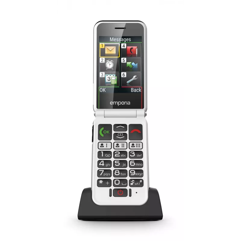 Emporia SIMPLICITYglam.4G 7,11 cm (2,8 colio) 106 g Juodas senjorų telefonas