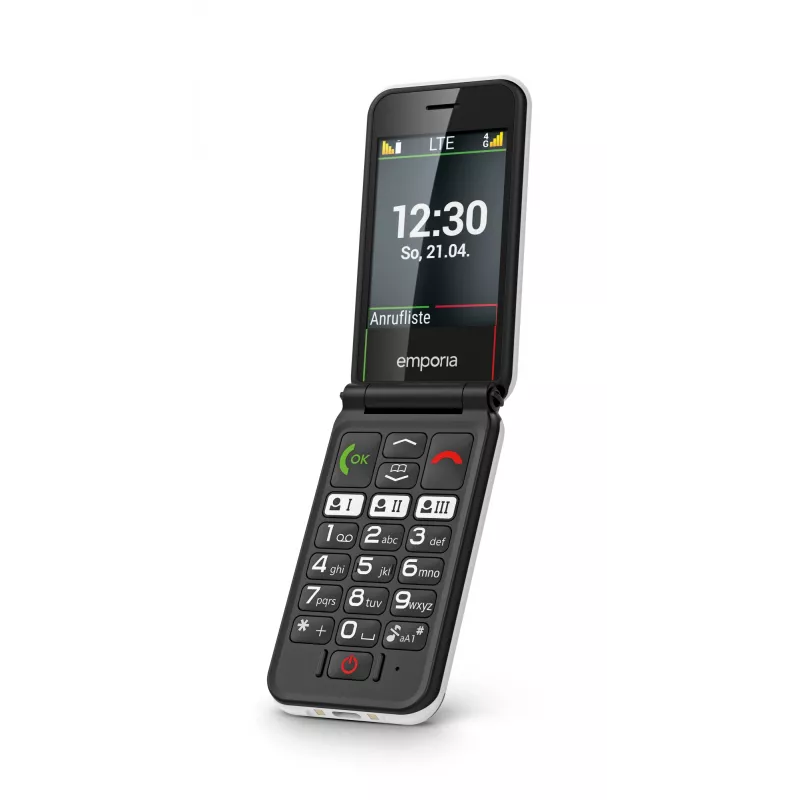 Emporia SIMPLICITYglam.4G 7,11 cm (2,8 colio) 106 g Juodas senjorų telefonas