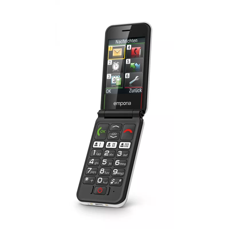 Emporia SIMPLICITYglam.4G 7,11 cm (2,8 colio) 106 g Juodas senjorų telefonas