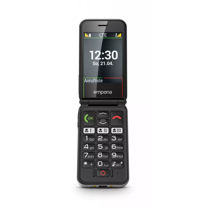 Emporia SIMPLICITYglam.4G 7,11 cm (2,8 colio) 106 g Juodas senjorų telefonas