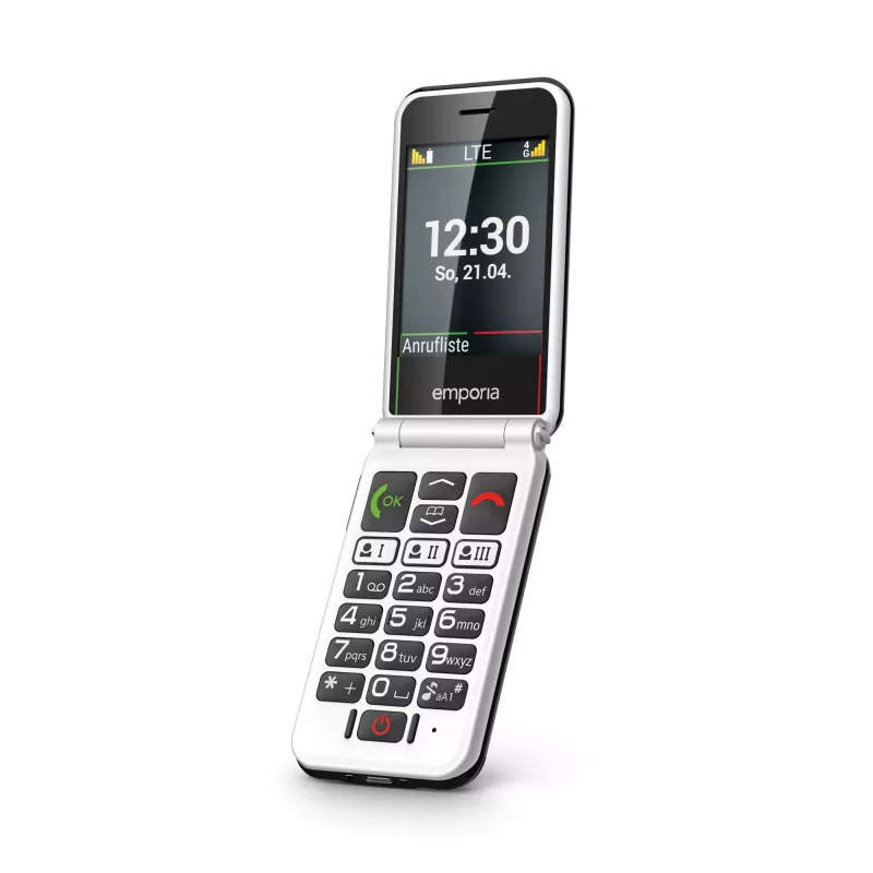 Emporia SIMPLICITYglam.4G 7,11 cm (2,8 colio) 106 g Juodas senjorų telefonas