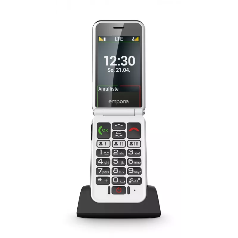 Emporia SIMPLICITYglam.4G 7,11 cm (2,8 colio) 106 g Juodas senjorų telefonas