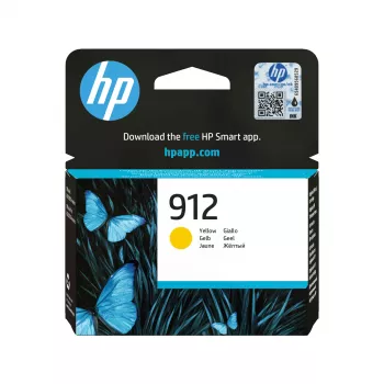 Originali HP 912 geltona kasetė, geltona, 1 vnt., 315 puslapių