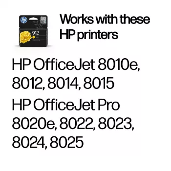 Originali HP 912 geltona kasetė, geltona, 1 vnt., 315 puslapių