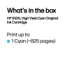 HP 912XL didelės talpos mėlyna originali rašalo kasetė, mėlyna, 1 vnt., 700 puslapių