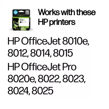 HP 912XL didelės talpos juodas originalus rašalo kasetė