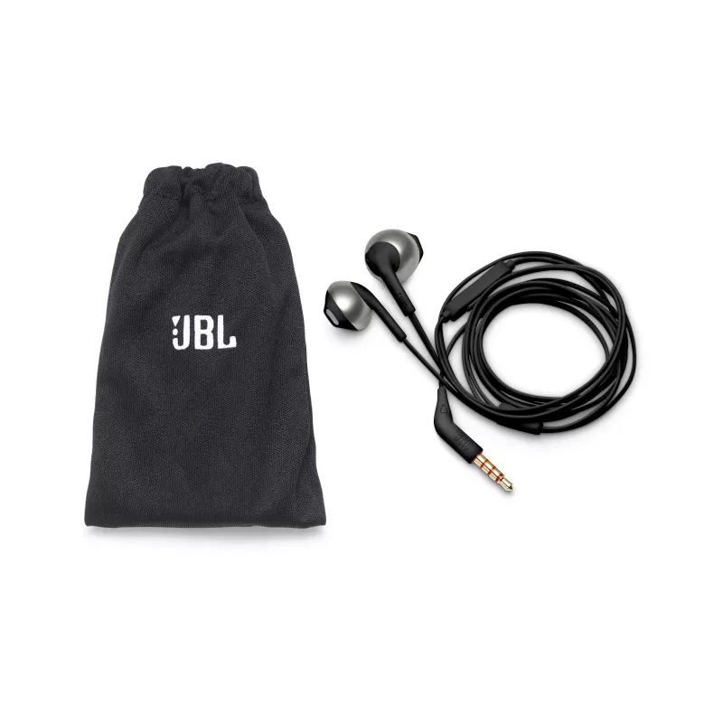 Laidiniai ausinukai JBL Tune 205 — 1,182 m laidas, 20–20000 Hz, juodi