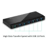 TP-Link UH700 USB 3.2 Gen 1 centras su 7 prievadais, juodas