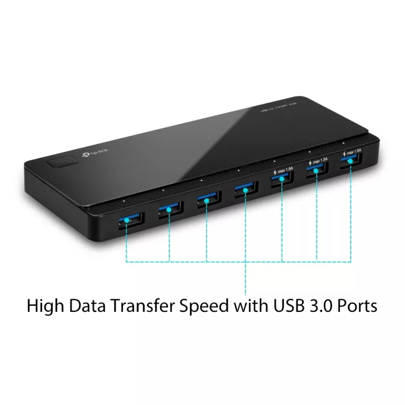 TP-Link UH700 USB 3.2 Gen 1 centras su 7 prievadais, juodas