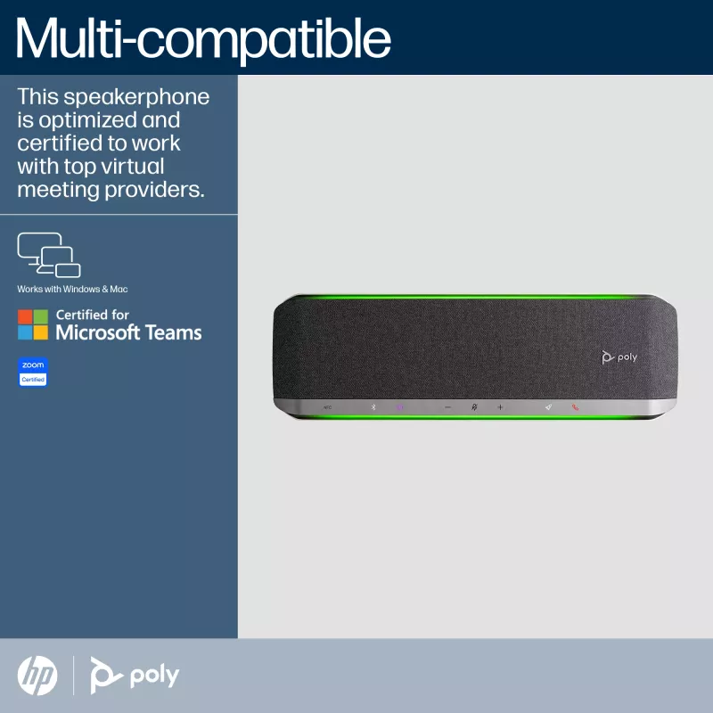 HP Poly Sync 60 garsiakalbis su mikrofonu, sertifikuotas Microsoft Teams
