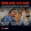 HP Poly Voyager Free 60+ UC anglies juodos spalvos belaidės ausinės + BT700 USB-C adapteris + lietimui jautrus įkrovimo dėklas