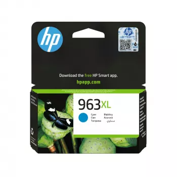 HP 963XL didelės talpos mėlyna originali kasetė, mėlyna, 1 vnt., 1600 puslapių