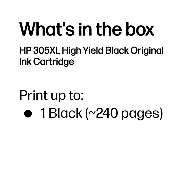 Kasetė HP 305XL High Yield Original Juoda
