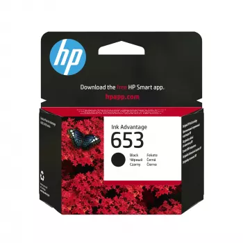 HP 653 Original rašalo kasetė, juoda, 1 vnt., 360 puslapių