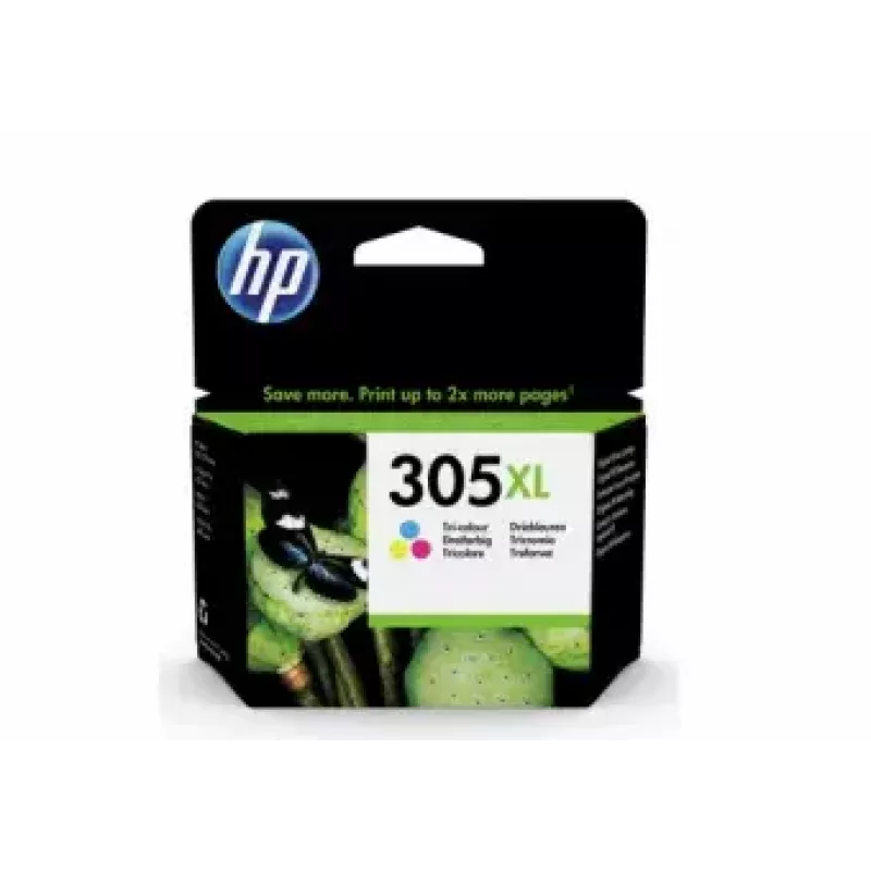 HP 305XL didelės talpos trijų spalvų originali rašalo kasetė