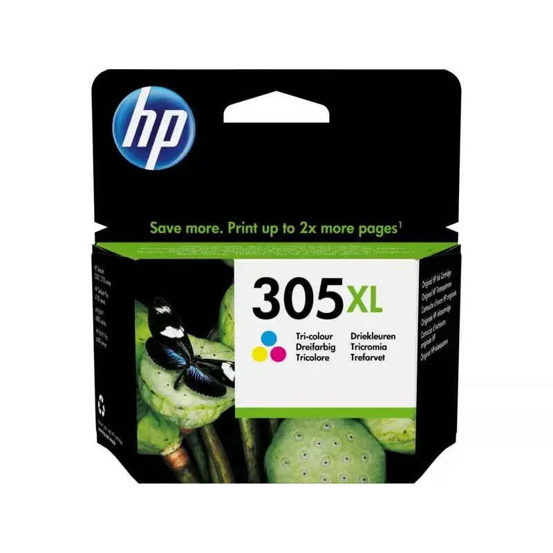 HP 305XL didelės talpos trijų spalvų originali rašalo kasetė
