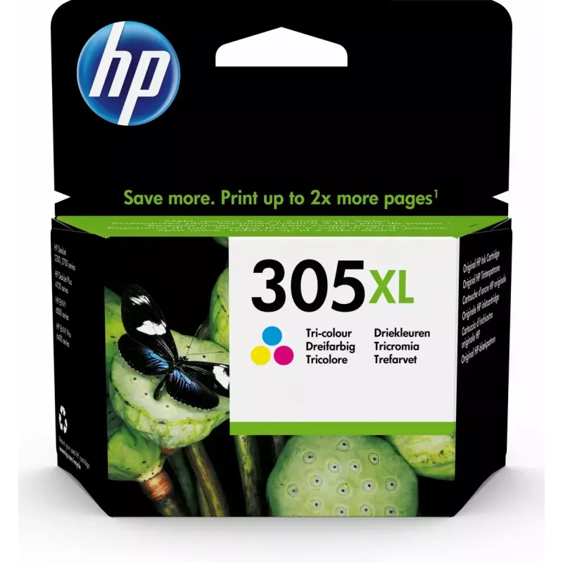 HP 305XL didelės talpos trijų spalvų originali rašalo kasetė