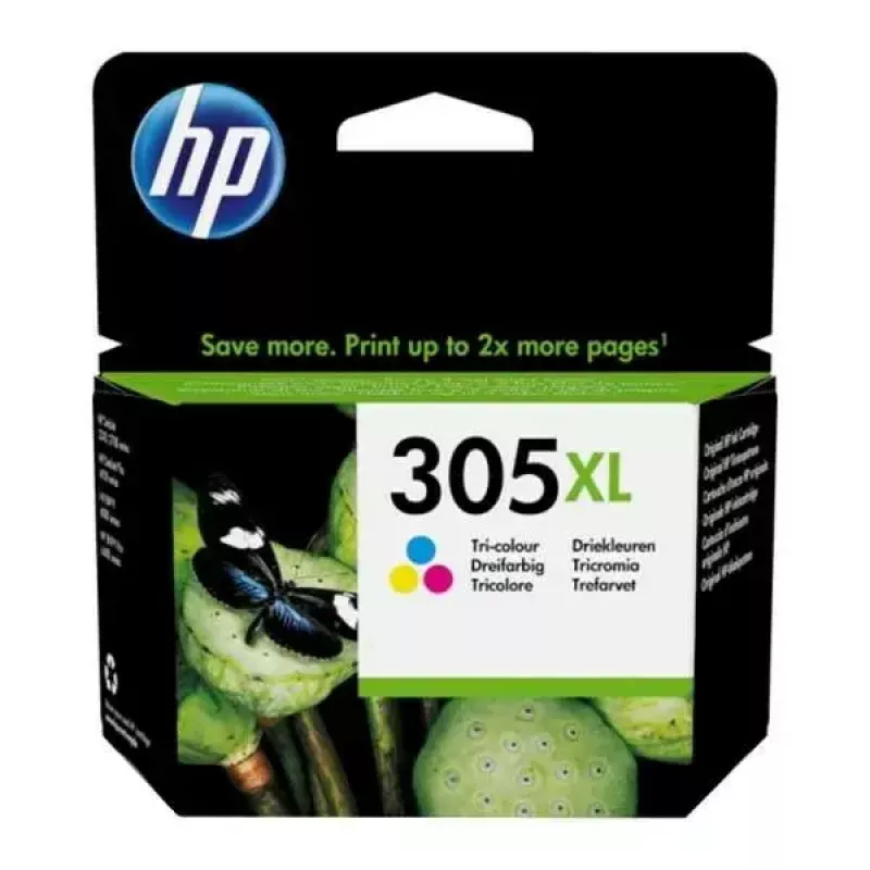 HP 305XL didelės talpos trijų spalvų originali rašalo kasetė