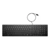 HP Wired Desktop 320K klaviatūra, pilno dydžio, USB, juoda, 1,8 m laidas