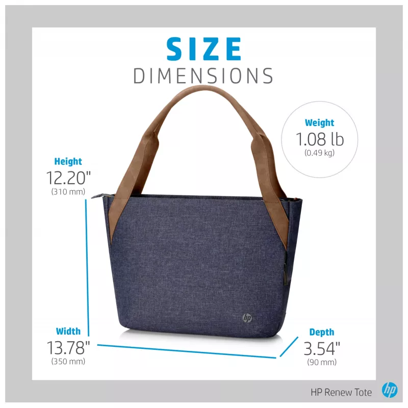 HP Renew 14 Navy Tote – Toploader krepšys nešiojamam kompiuteriui iki 14 colių