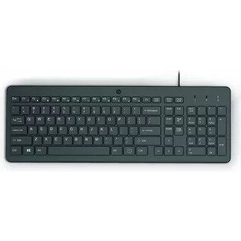 HP 150 laidinė klaviatūra, pilno dydžio, USB, juoda, 1 m laidas
