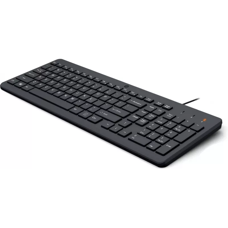 HP 150 laidinė klaviatūra, pilno dydžio, USB, juoda, 1 m laidas
