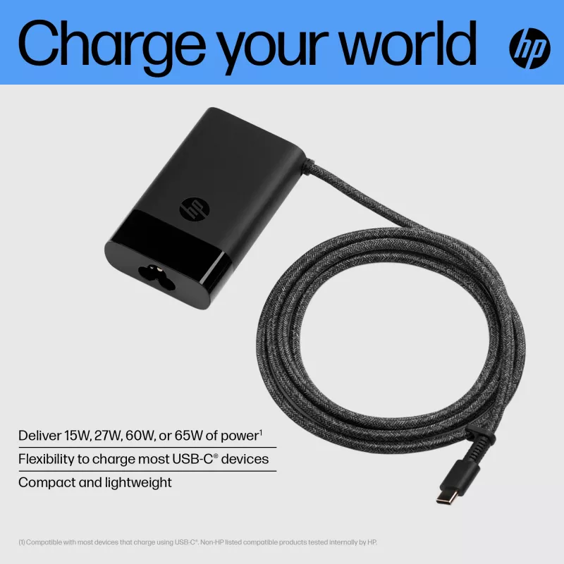 HP USB-C 65W nešiojamojo kompiuterio įkroviklis