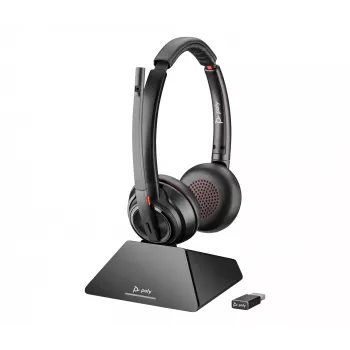 HP Poly Savi 8220 UC Microsoft Teams sertifikuotas DECT 1880-1900 MHz USB-A ausinių komplektas