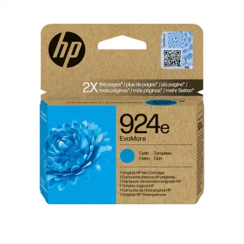 Kasetė HP 924e EvoMore Cyan (Original, didelė talpa, 1 vnt.)