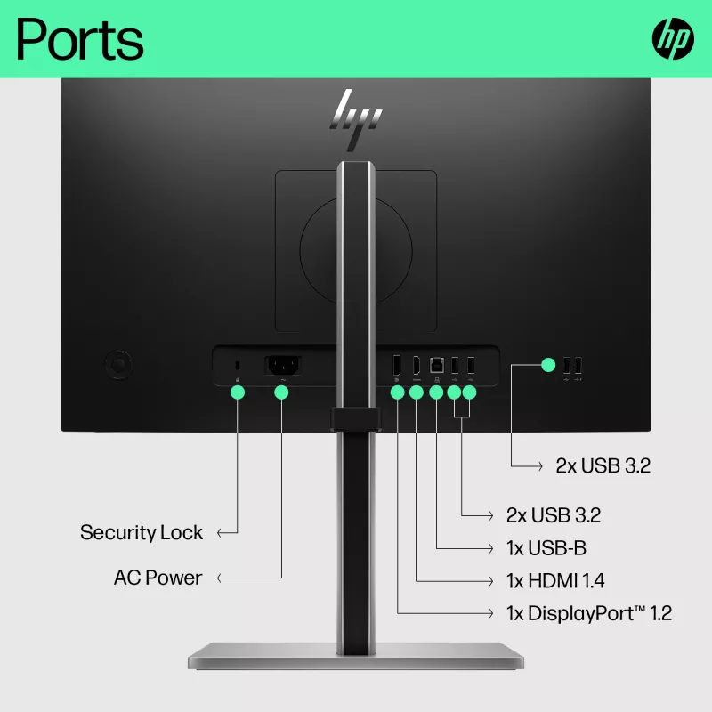 HP E-Series E22 G5 FHD monitoras, 54,6 cm (21,5 colio), Full HD, LCD, 5 ms (atnaujinta prekė)