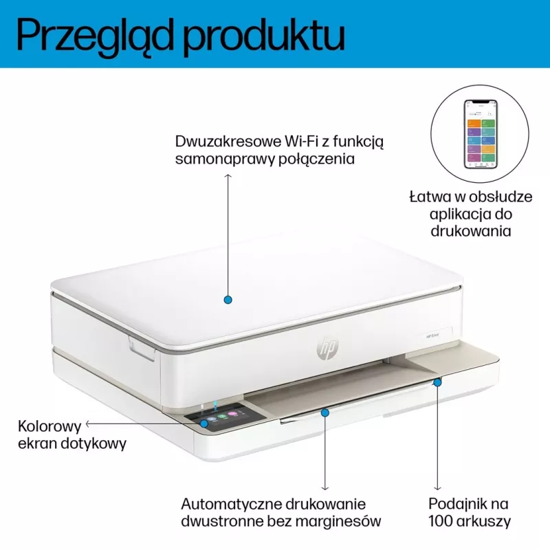 Daugiafunkcis spausdintuvas HP ENVY 6120e terminiu rašaliniu spalvotu spausdinimu