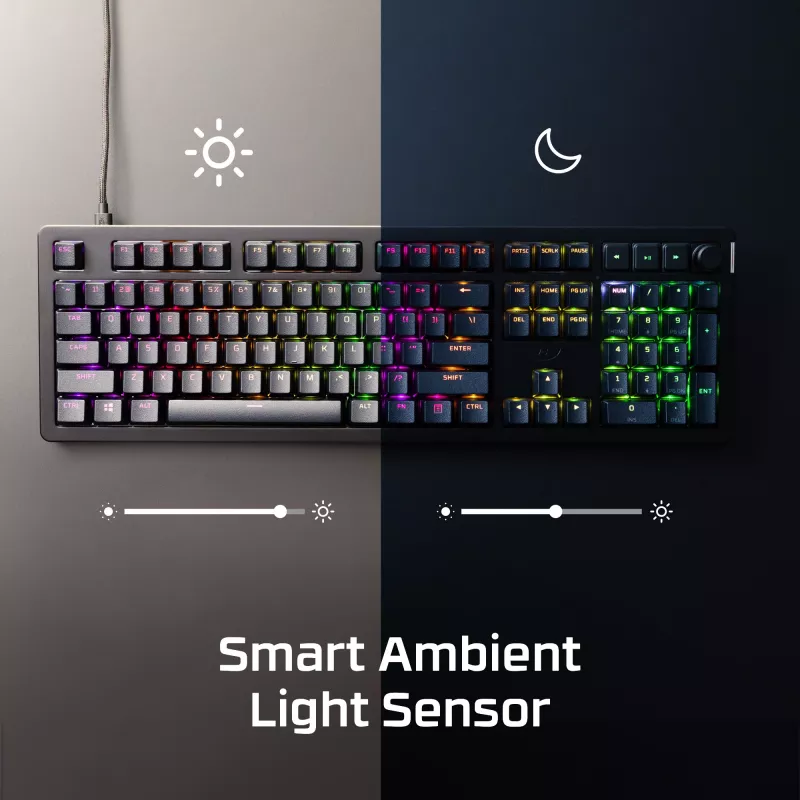 Žaidimų klaviatūra Kingston HP HyperX Alloy Rise 7G7A3AA#ABD — kompaktiška laidinė mechaninė klaviatūra
