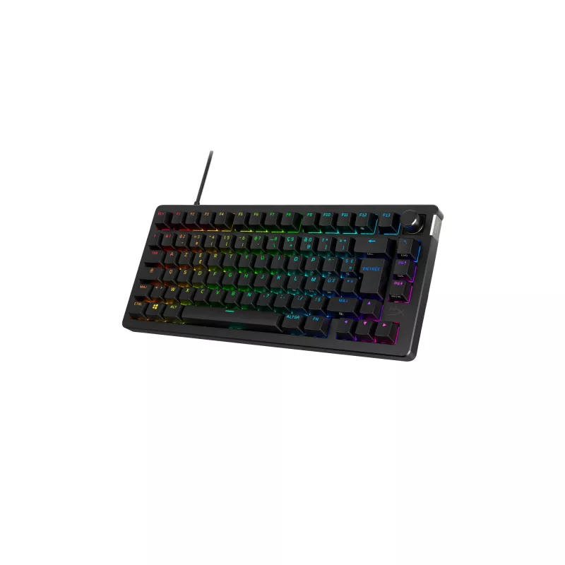 Mechaninė žaidimų klaviatūra Kingston (HyperX) Alloy Rise 75 – kompaktiškas 75% išdėstymas, laidinė, modelis 7G7A4AA#ABD