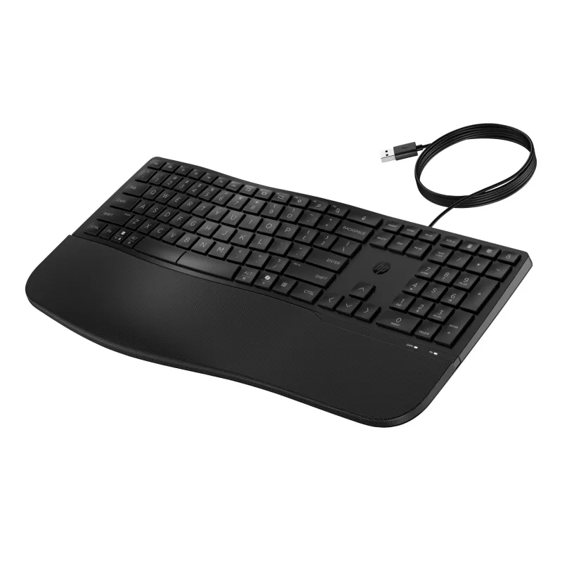 HP 480 Comfort Wired klaviatūra, pilno dydžio, USB, juoda, 1,5 m