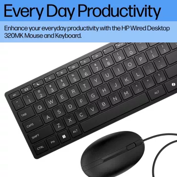 HP Wired Desktop 320MK klaviatūros ir pelės rinkinys