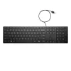 HP Wired Desktop 320K klaviatūra, laidinė, pilno dydžio USB, membraninė, juoda