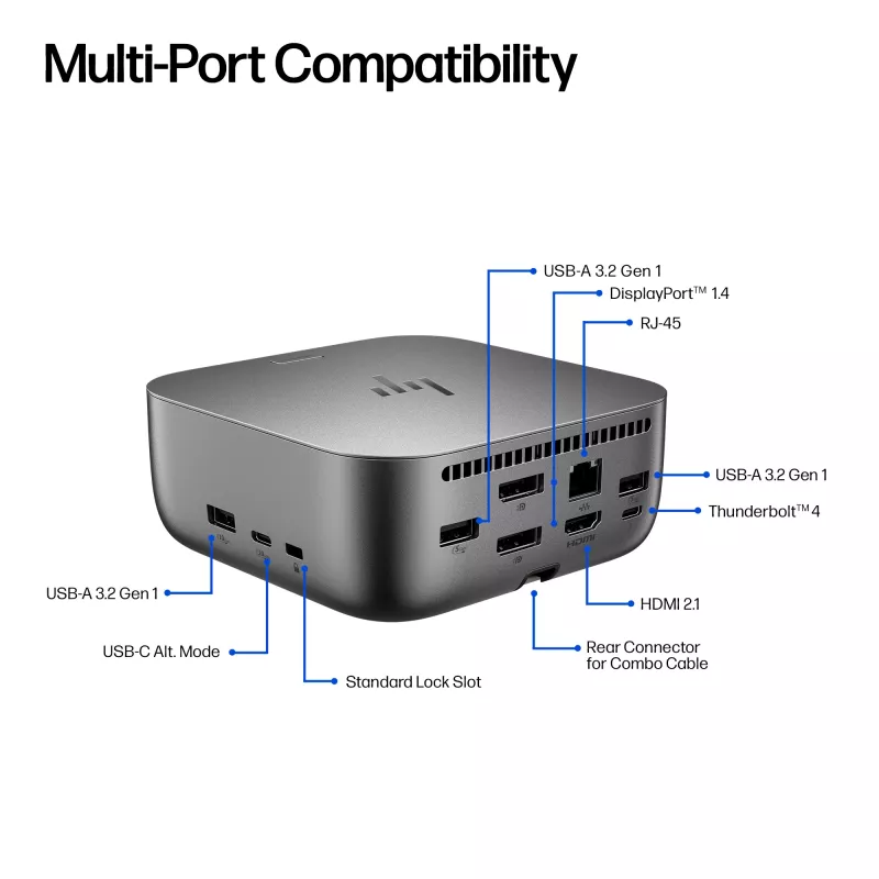 HP Thunderbolt 4 100W G6 Dock – prijungimo stotelė