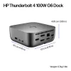 HP Thunderbolt 4 100W G6 Dock – prijungimo stotelė