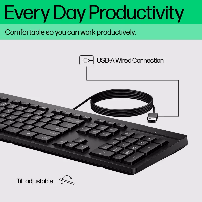 Laidinė USB klaviatūra HP 125 G2