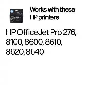Originali HP 950XL didelės išeigos juoda kasetė