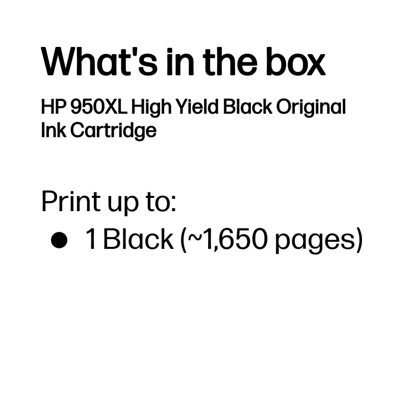 Originalus HP 950XL didelės išeigos juodas kasečių kasetė (CN045AE#LS3) rašaliniams spausdintuvams